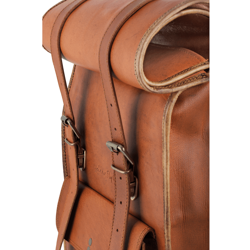 Johnny Fly Co. Rolltop vintage ruzak heren bruin gesp