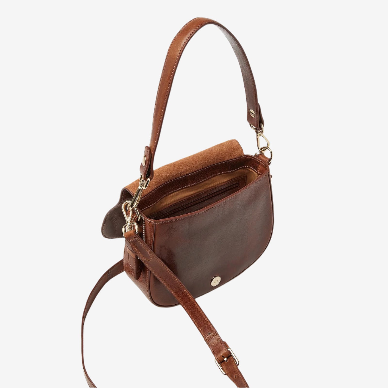 dR Amsterdam handtassen dames Milan 283760 cognac binnenkant