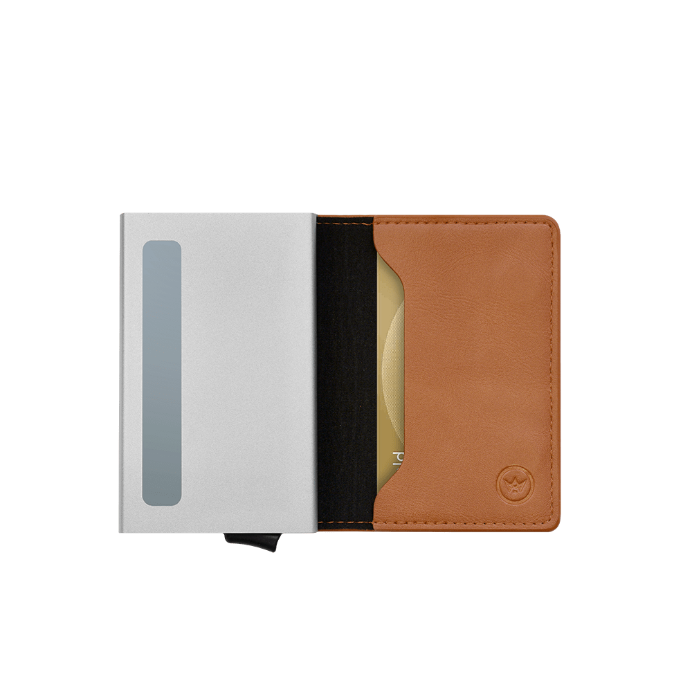 Prowallet pasjeshouder slim bruin 8720387009275 voor unisex binnenkant