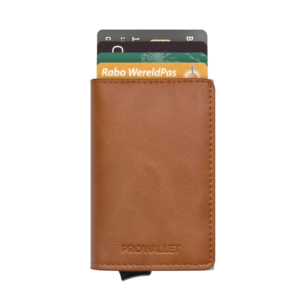 Prowallet pasjeshouder slim bruin 8720387009275 voor unisex pasjes