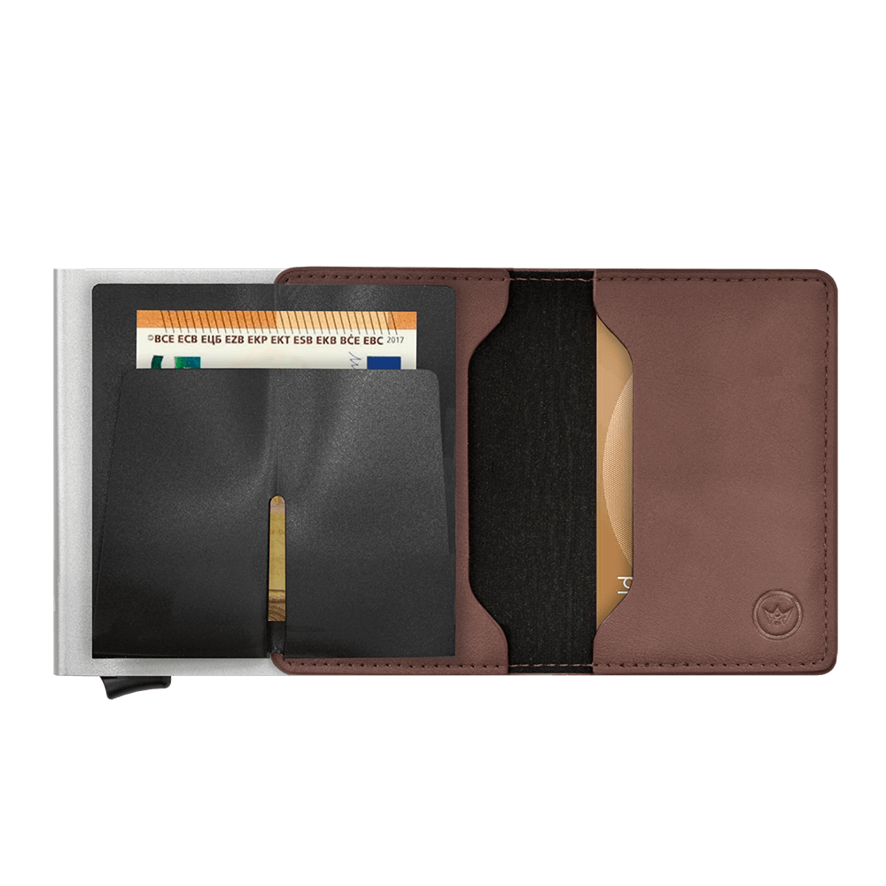 Prowallet pasjeshouder slim coffee bruin 8720387009374 voor unisex binnenvakken