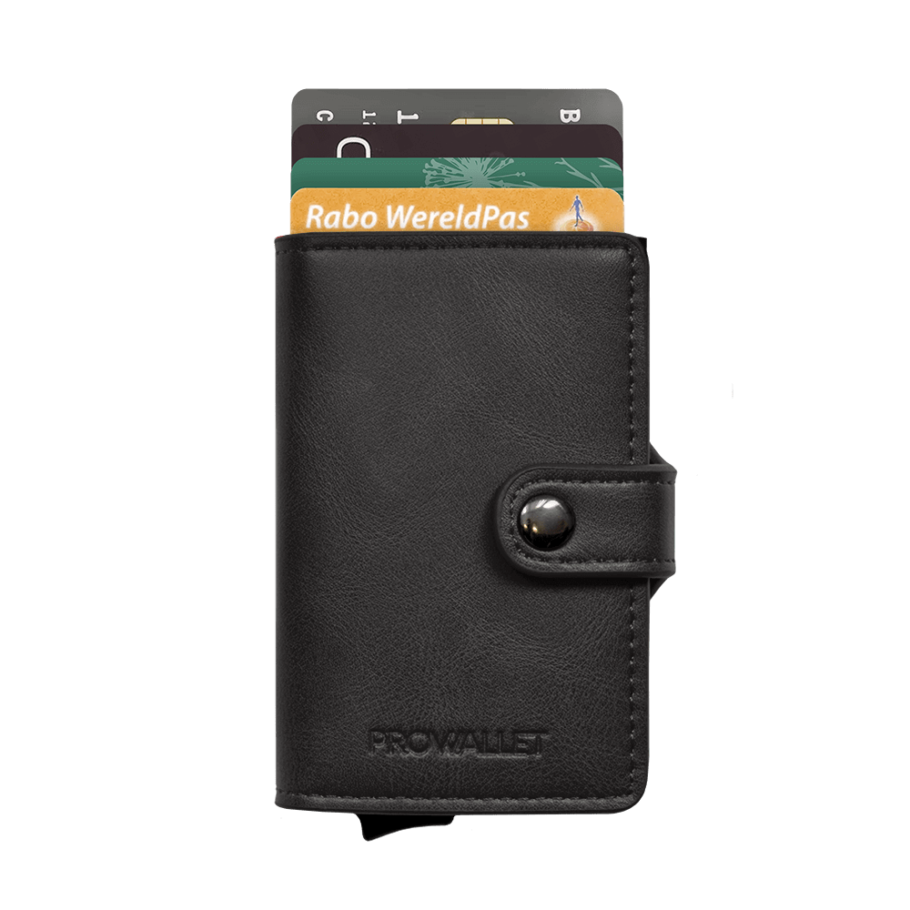 Prowallet pasjeshouder Plus Deluxe zwart 8720387009428 pasjes