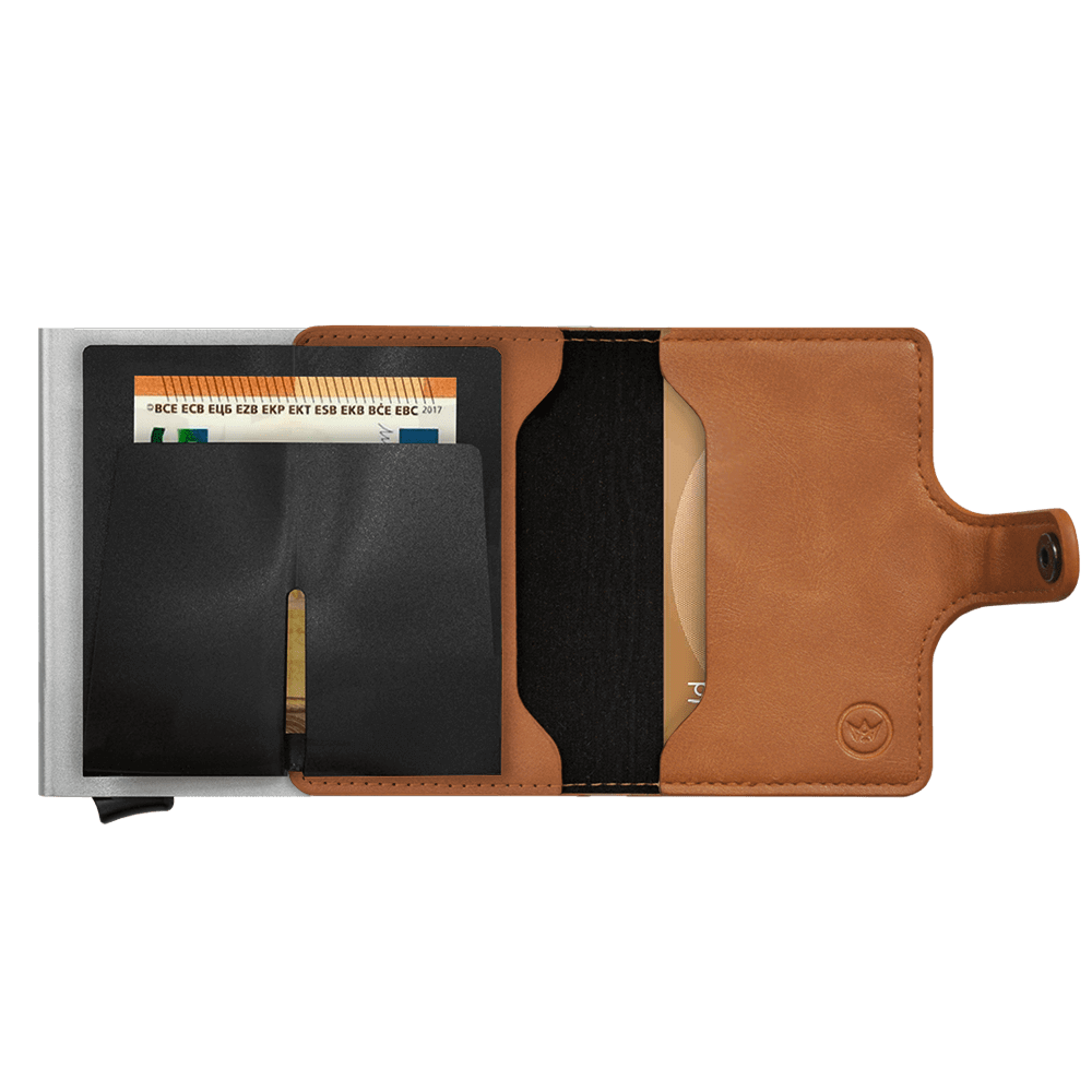 Prowallet pasjeshouder Plus Deluxe caramel bruin 8720387009435 binnenvakken