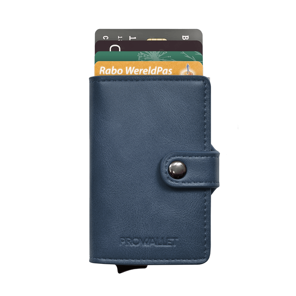 Prowallet pasjeshouder Plus Deluxe blauw 8720387009459 pasjes