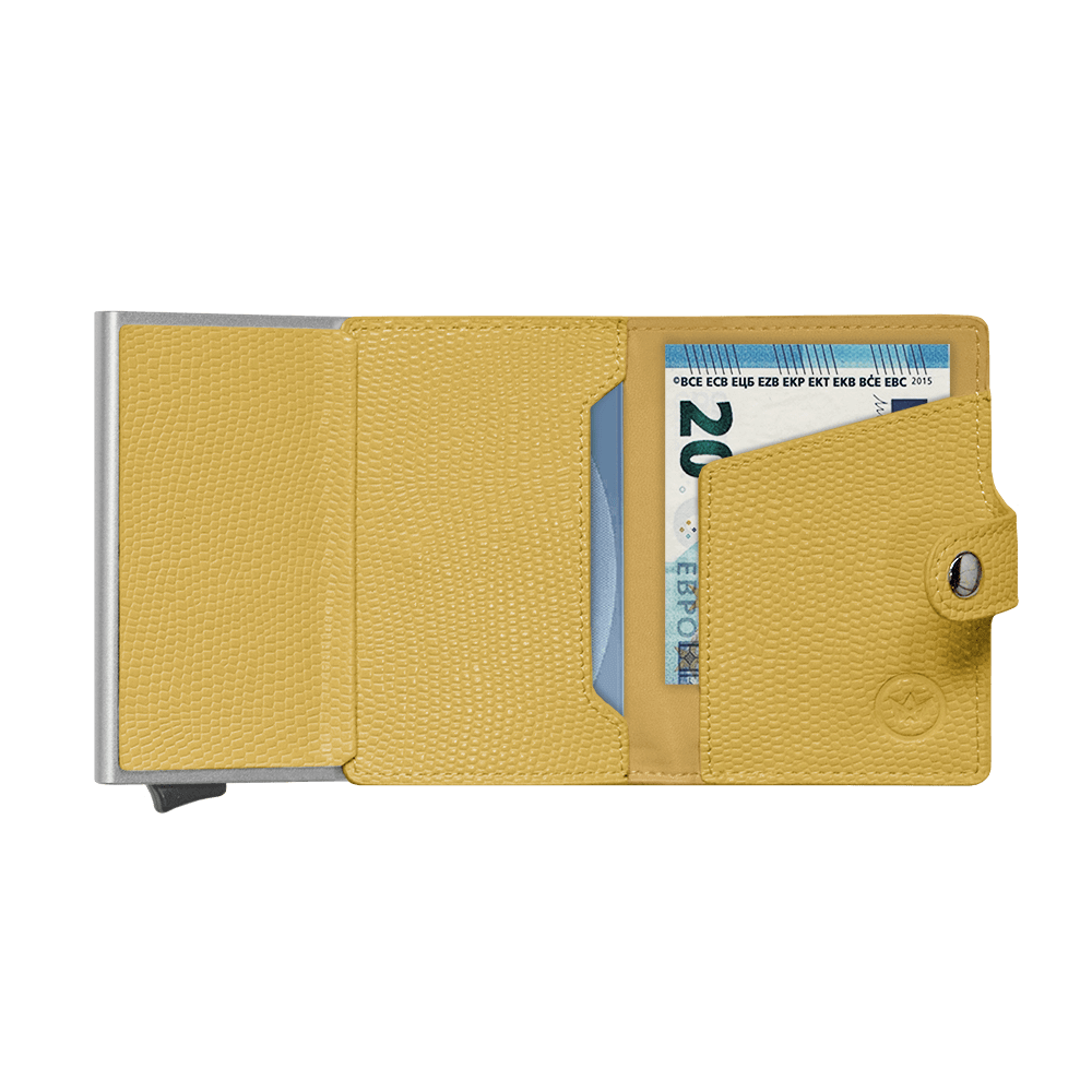 Prowallet pasjeshouder Plus Lizard yellow 8721008856421 binnenvakken