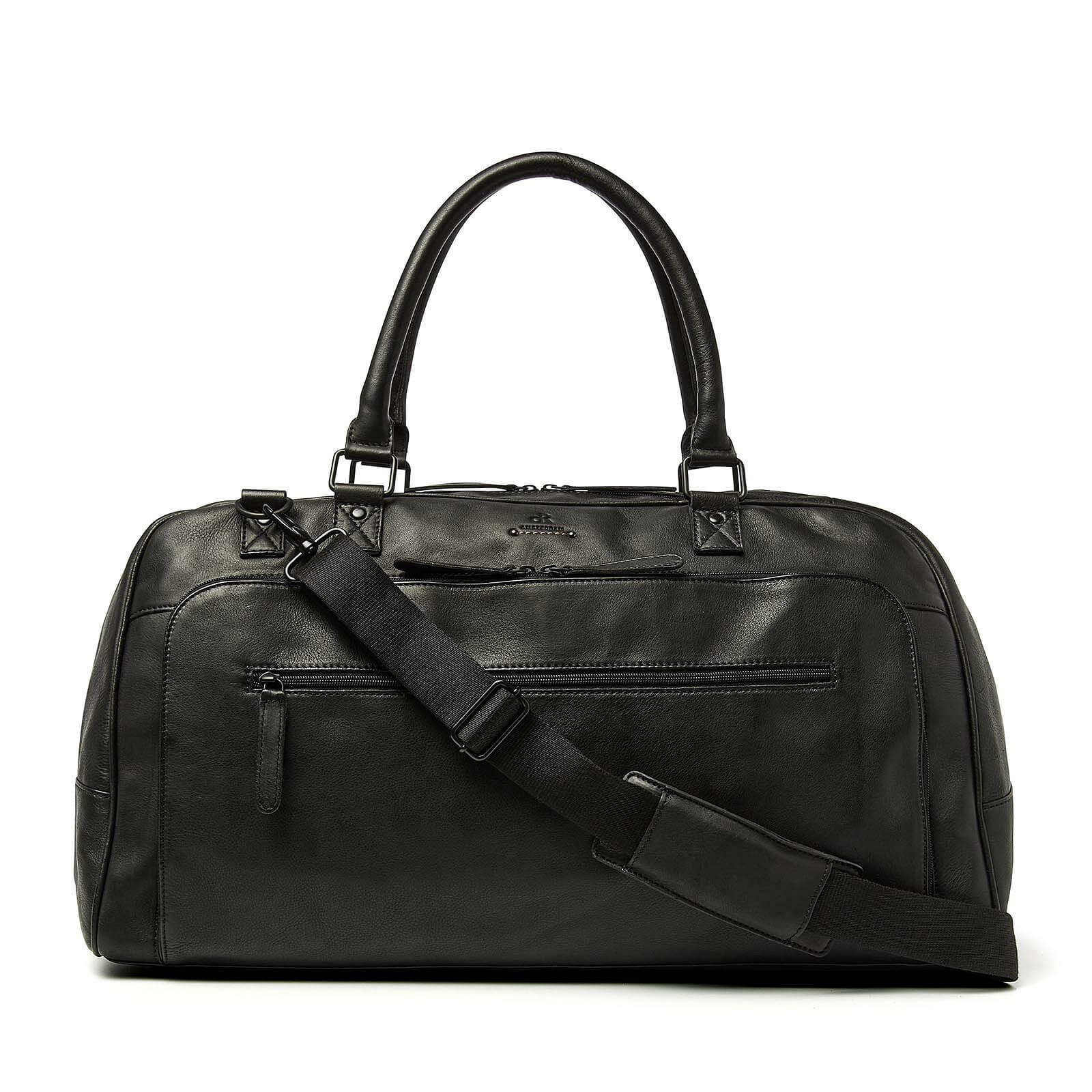 dR Amsterdam leren weekendtas Tampa voor unisex 933695 zwart