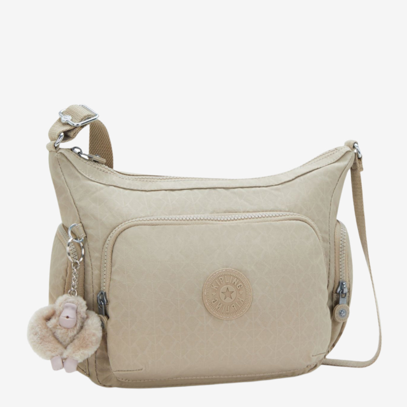 Kipling Crossbodytassen dames GABB S KPKI461196A1 Sign Beige Emb zijkant