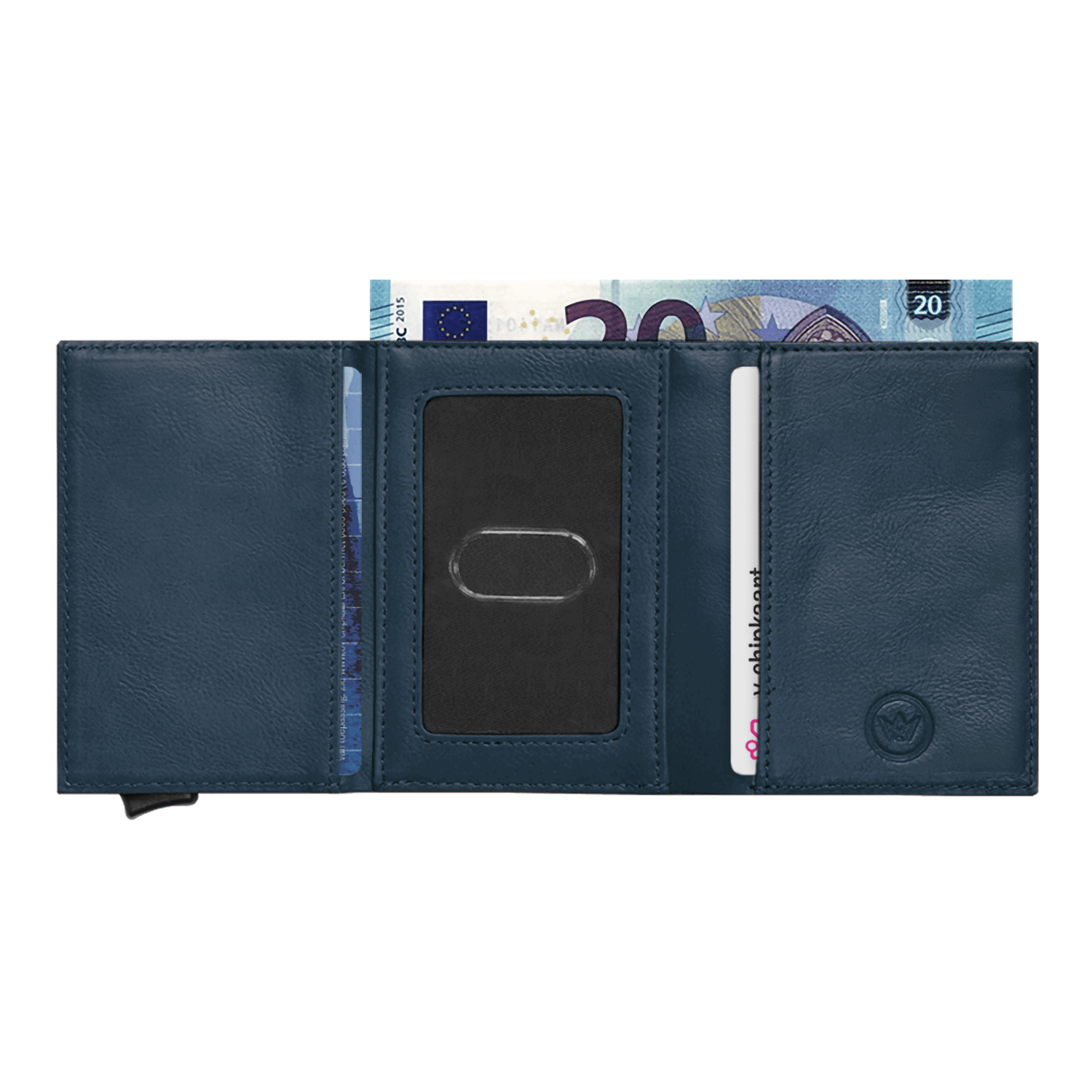 Prowallet pasjeshouder classic blauw binnenvakken