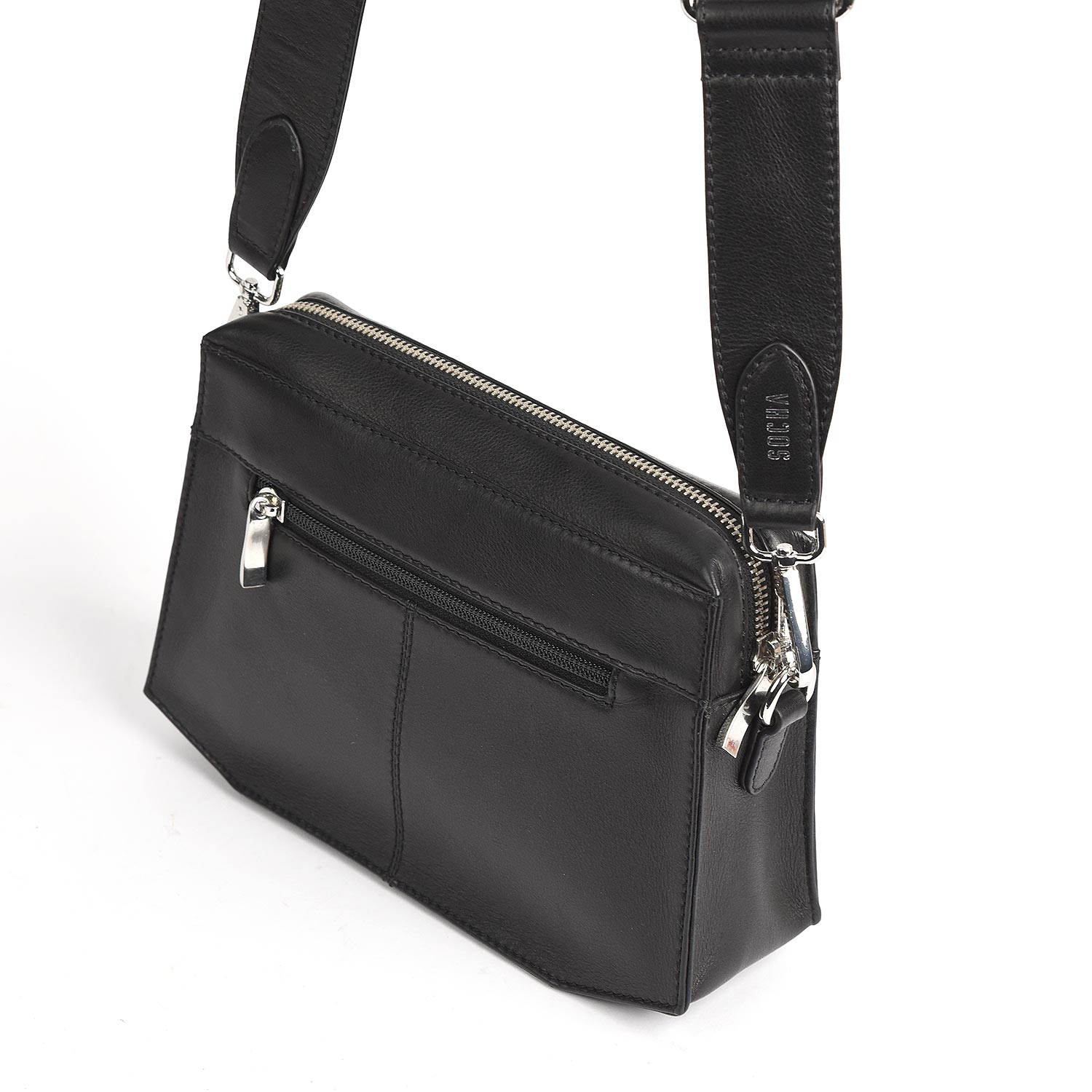 Socha crossbodytassen dames Mini Black SO-D38 achterkant en zijkant