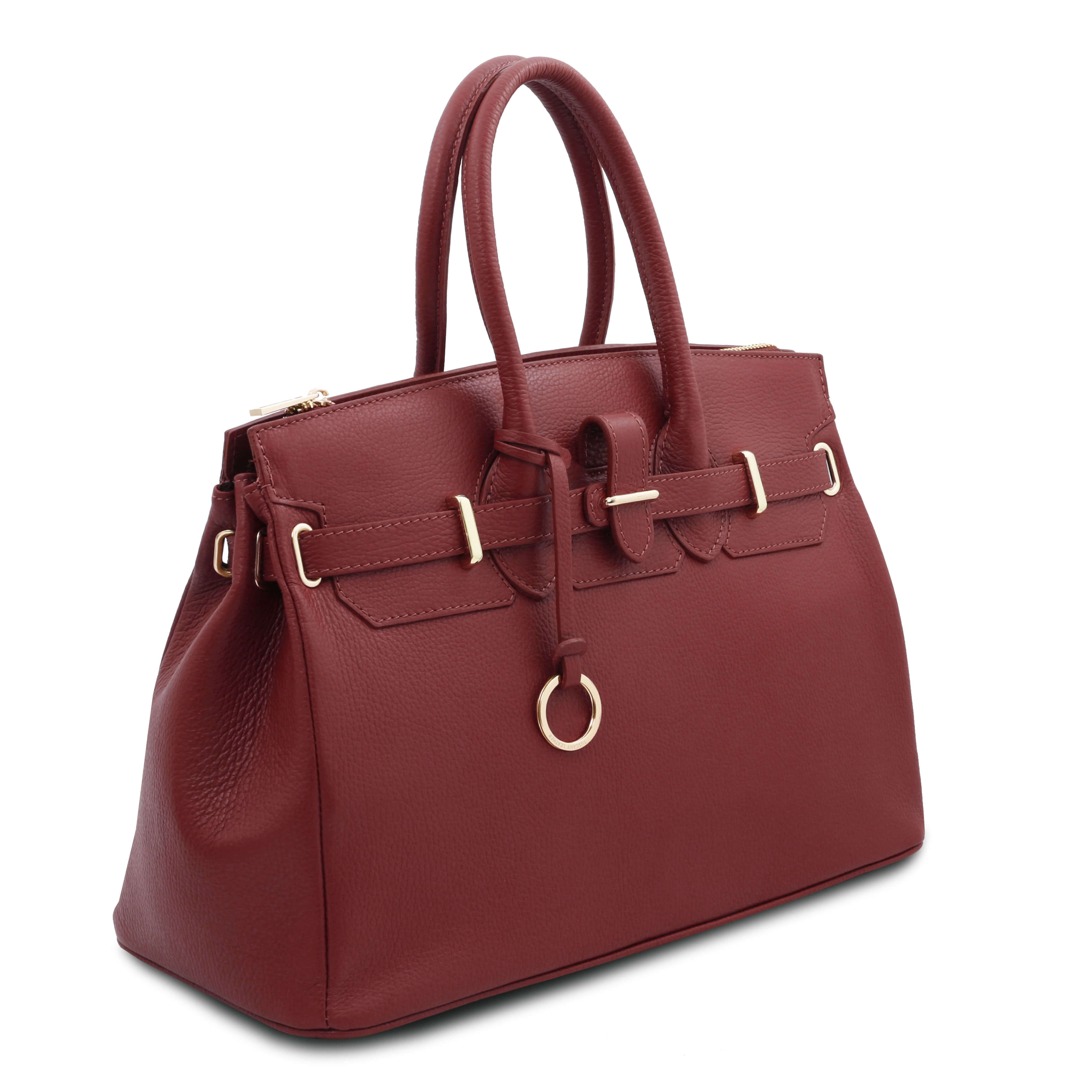 Tuscany Leather handtassen dames TL Bag TL141529 rood zijkant