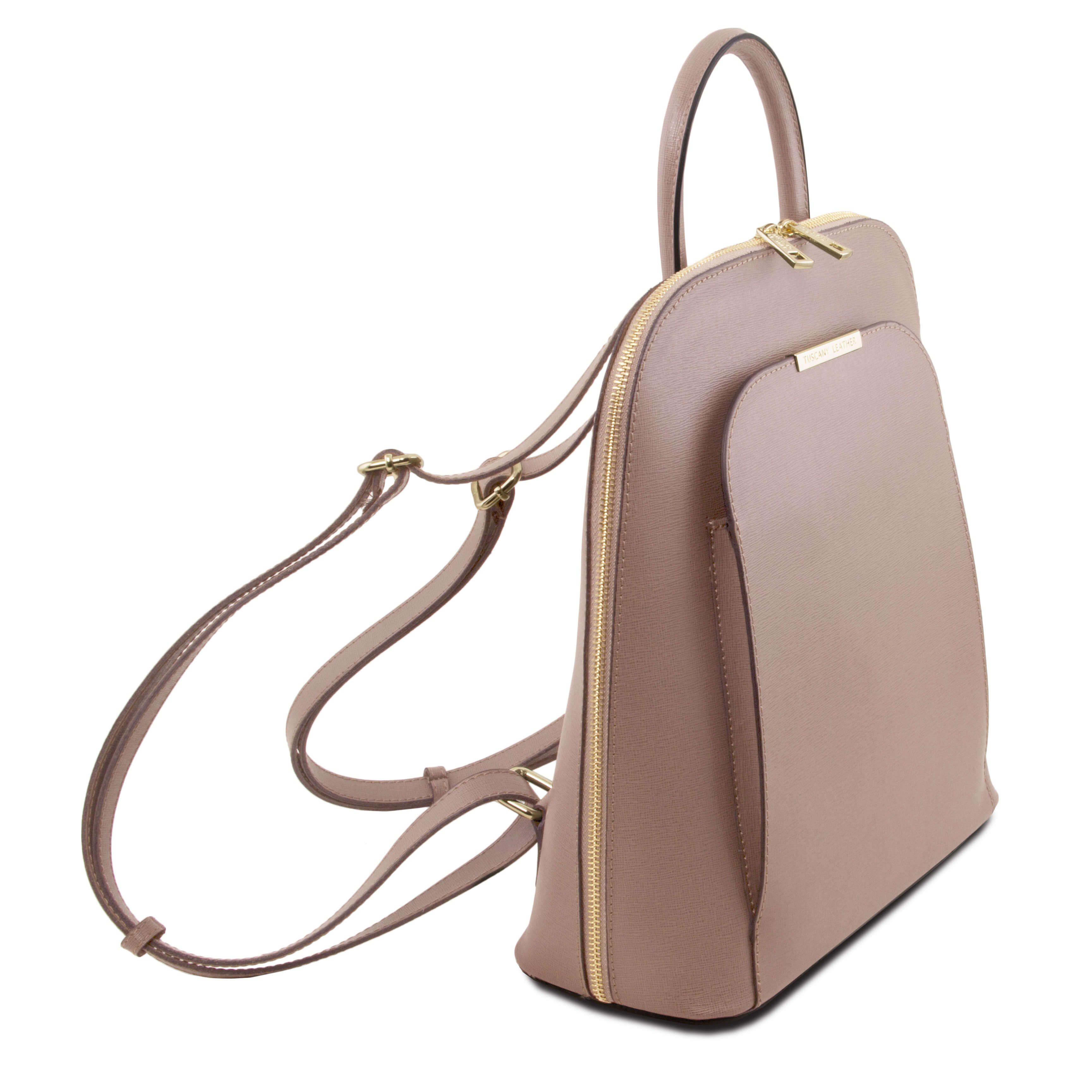 Tuscany Leather rugtassen dames TL Bag TL141631 nude zijkant