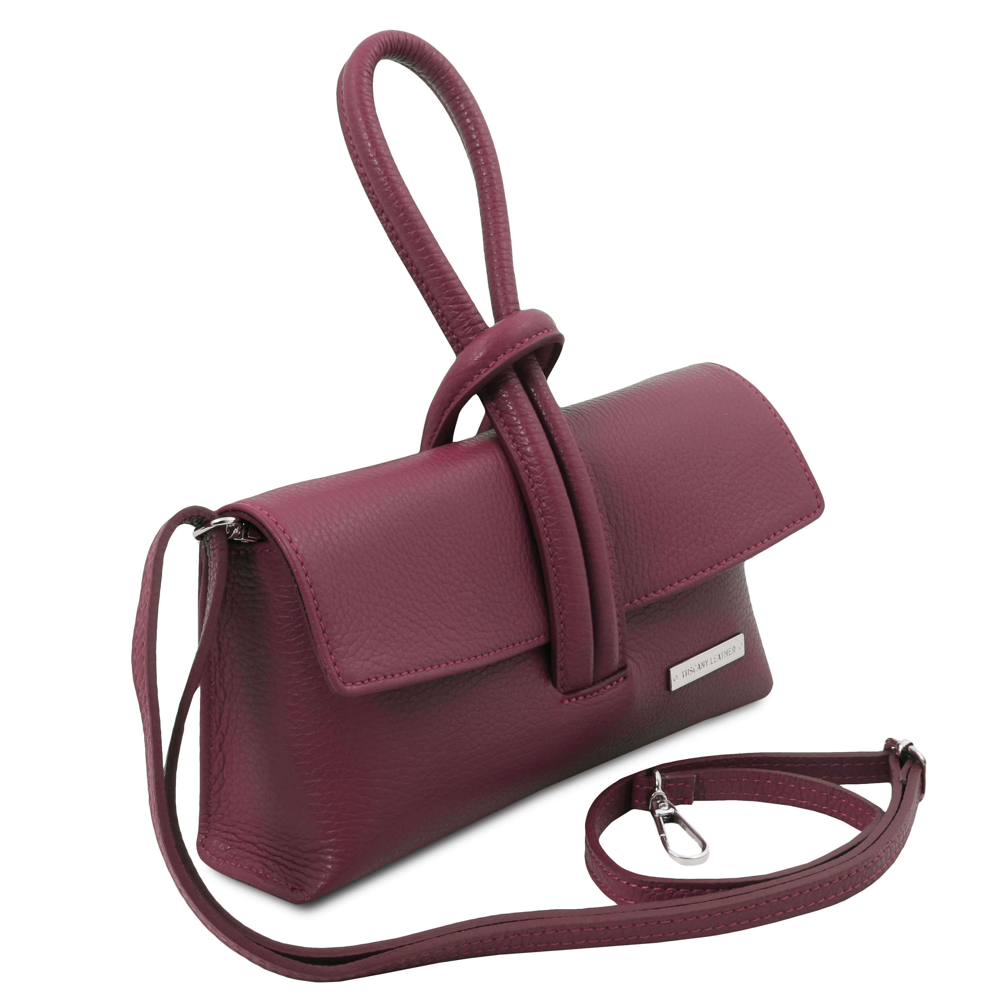 Tuscany Leather Clutches dames TL Bag TL141990 bordeaux zijkant