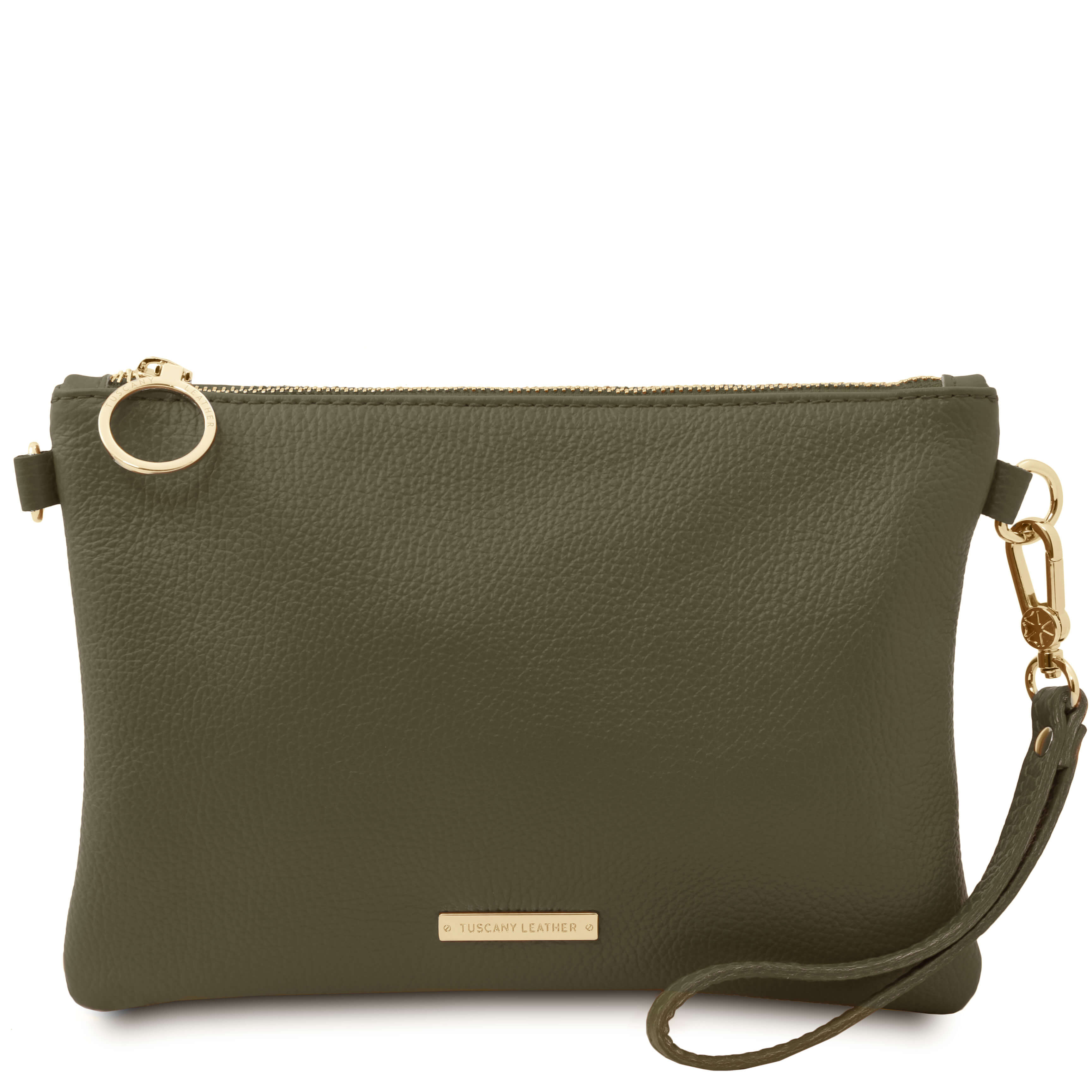 Tuscany Leather leren clutch TL Bag voor dames TL142029 groen