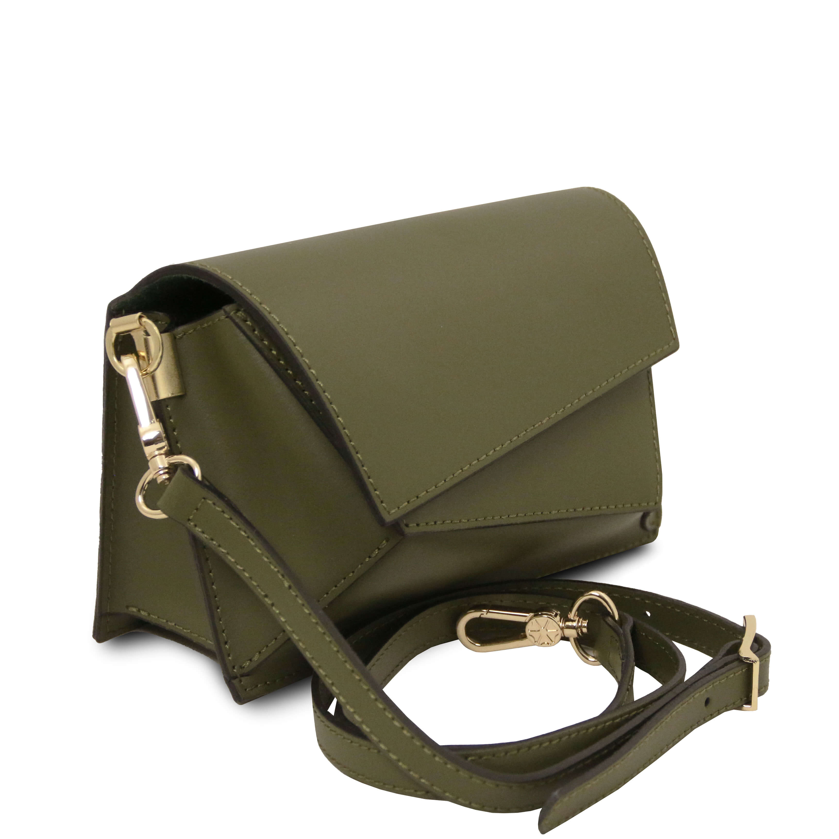 Tuscany Leather crossbodytassen dames TL BAG TL142253 forest green zijkant