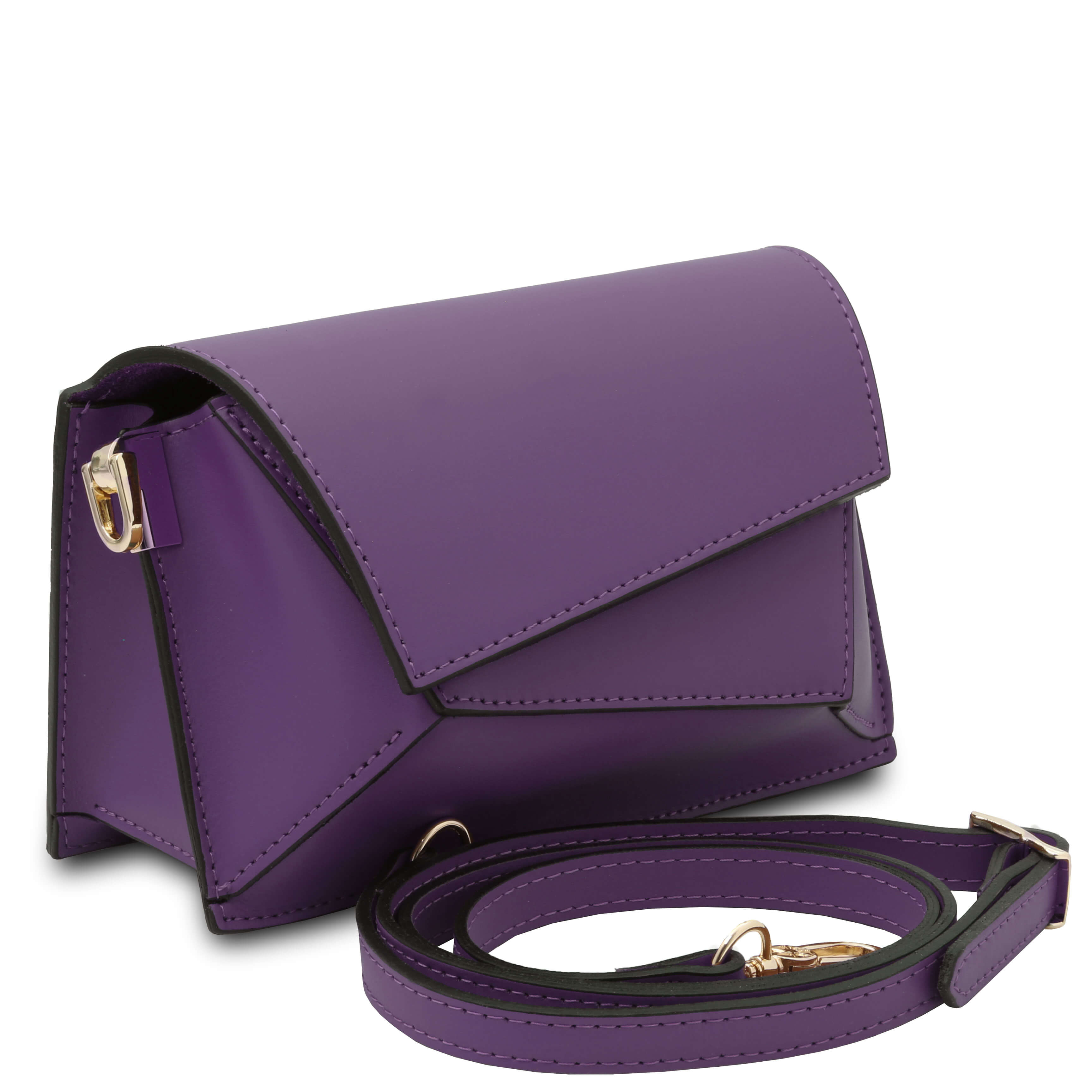 Tuscany Leather crossbodytassen dames TL BAG TL142253 purple zijkant