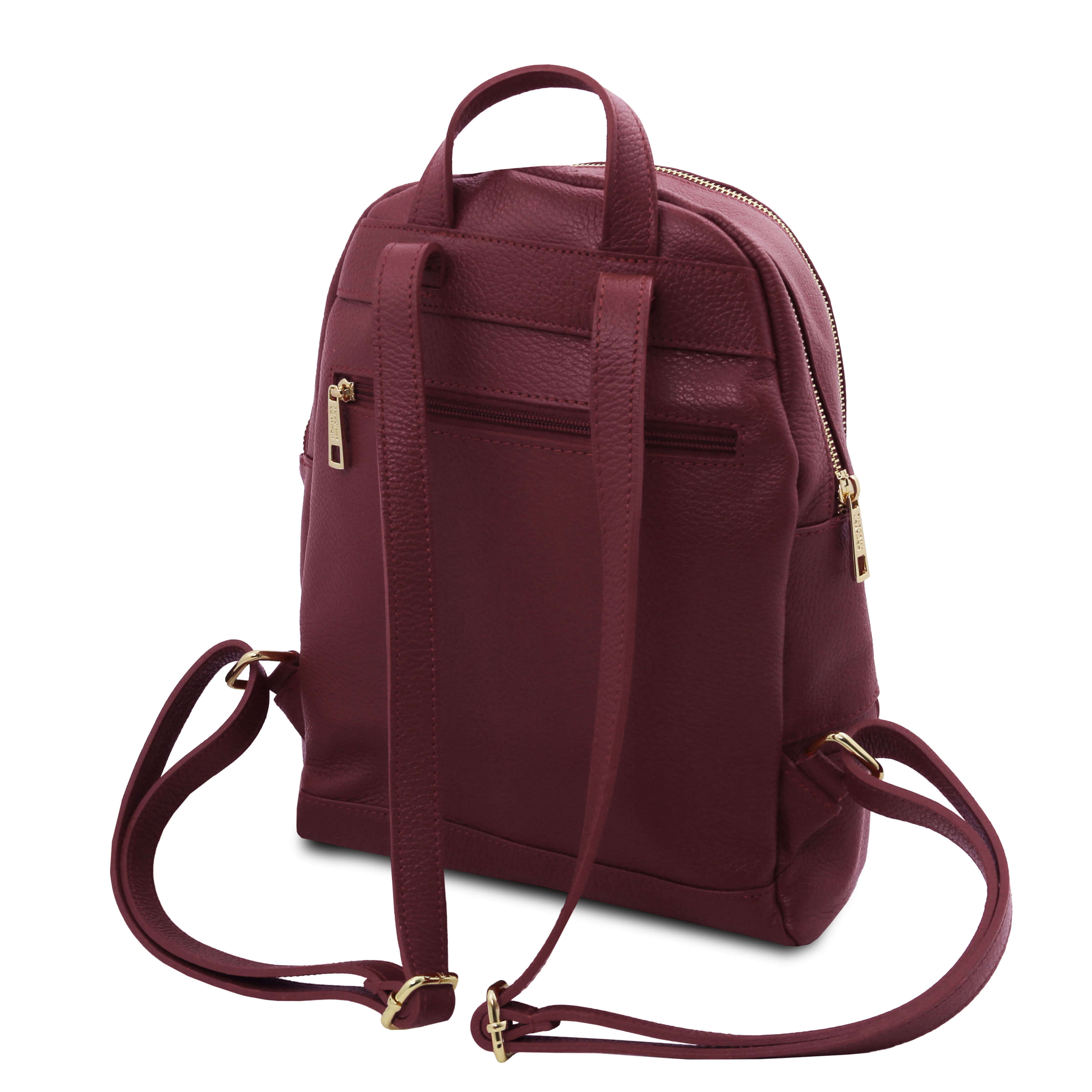 Tuscany Leather rugtassen dames TL BAG TL142280 bordeaux achterkant