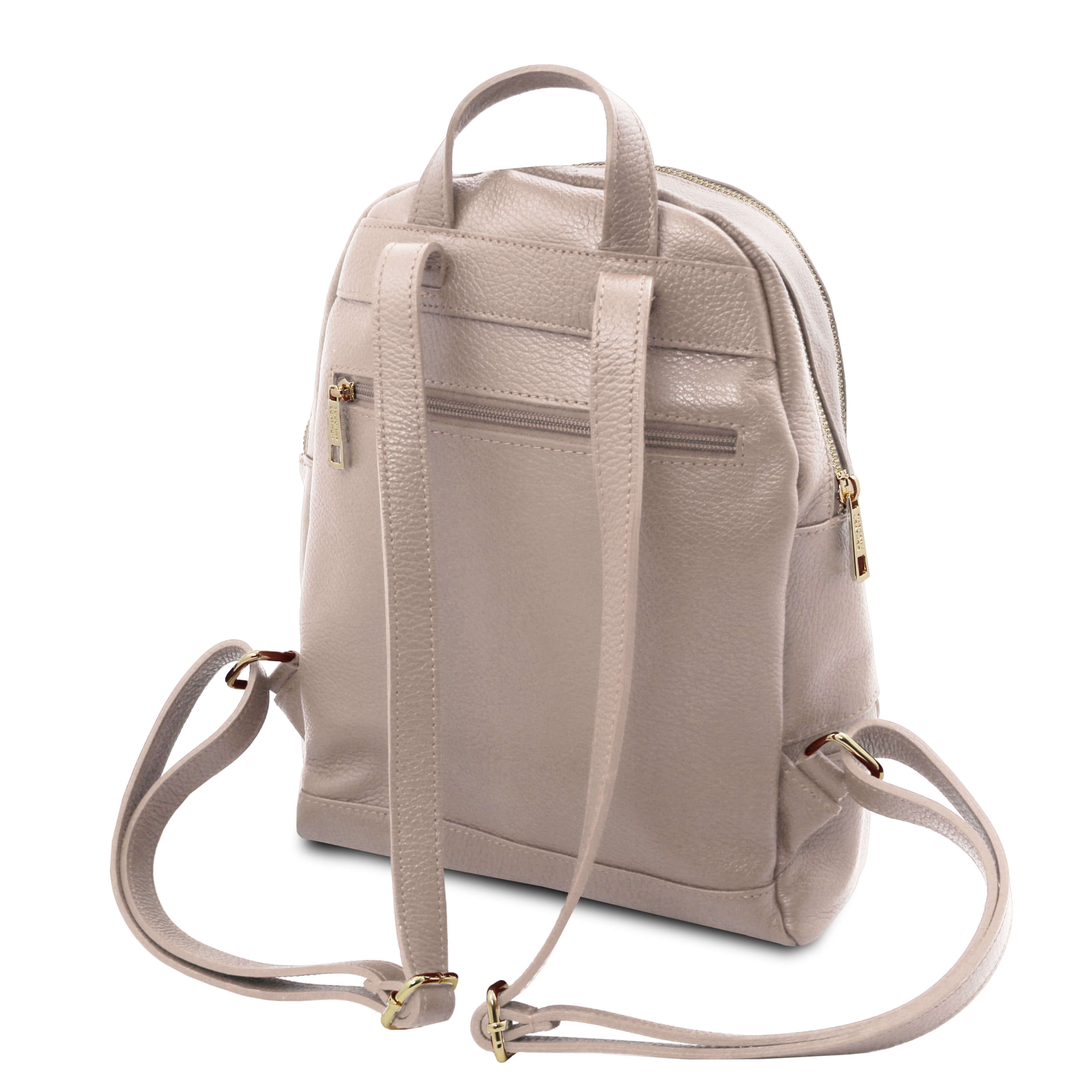 Tuscany Leather rugtassen dames TL BAG TL142280 taupe achterkant