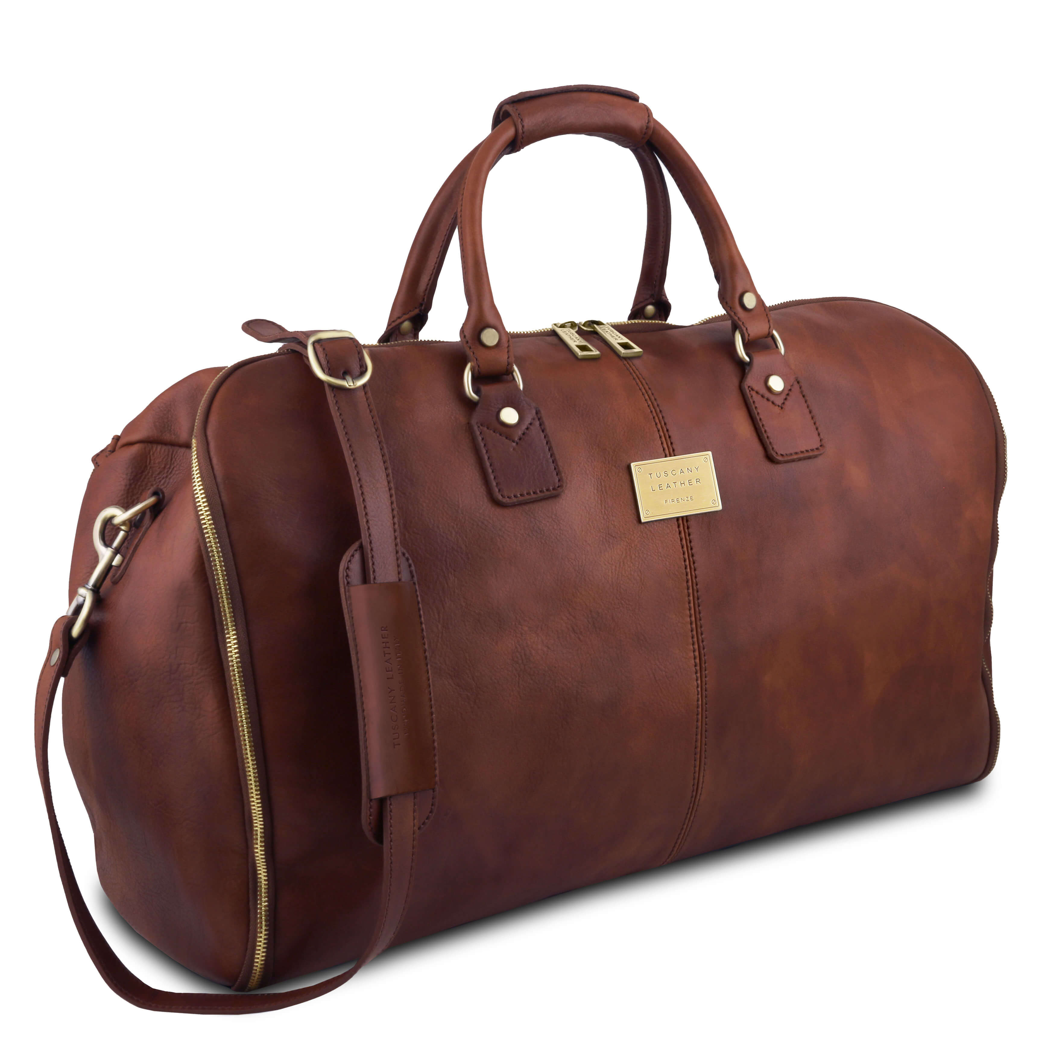 Tuscany Leather reistassen Antigua TL142341 brown zijkant