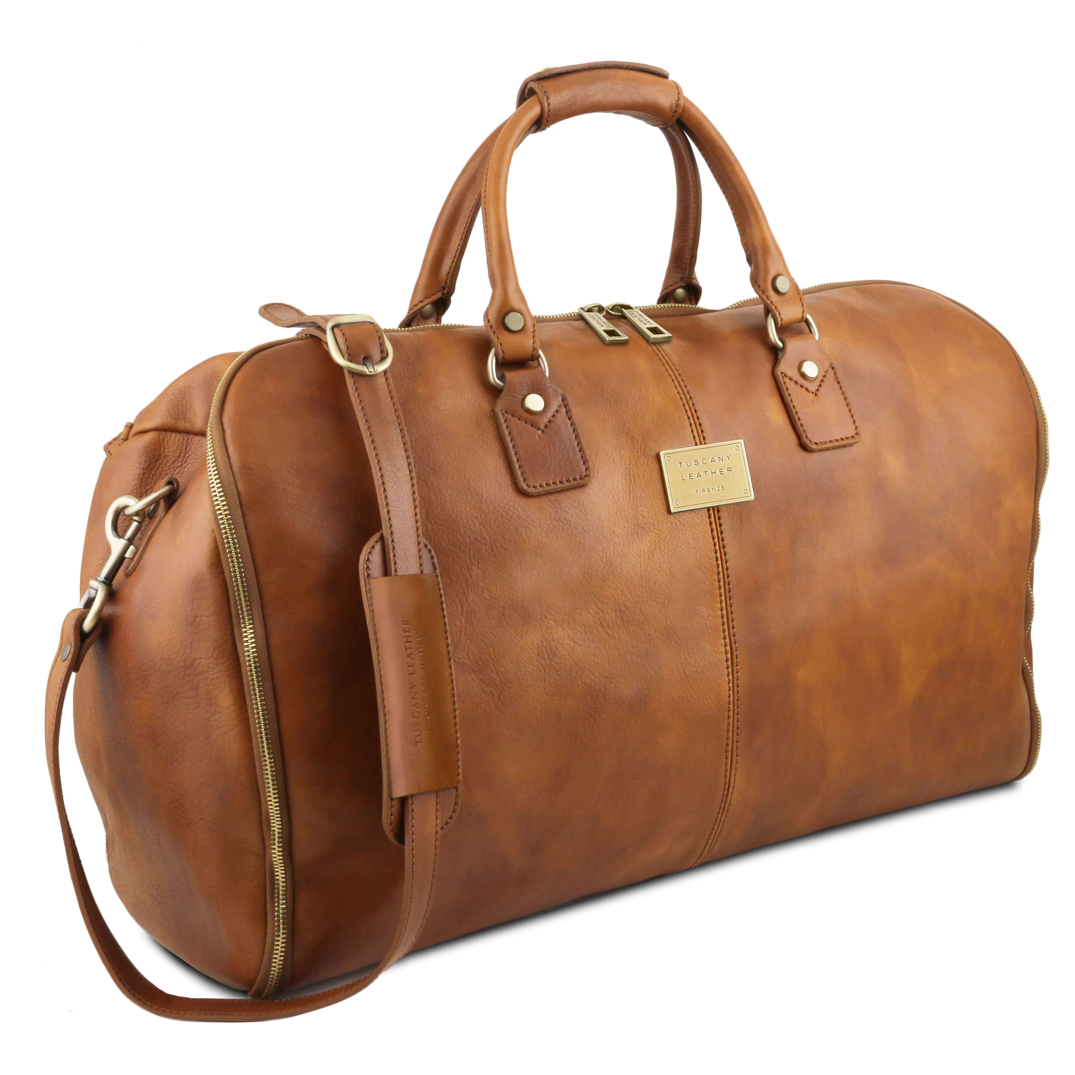 Tuscany Leather reistassen Antigua TL142341 natural zijkant