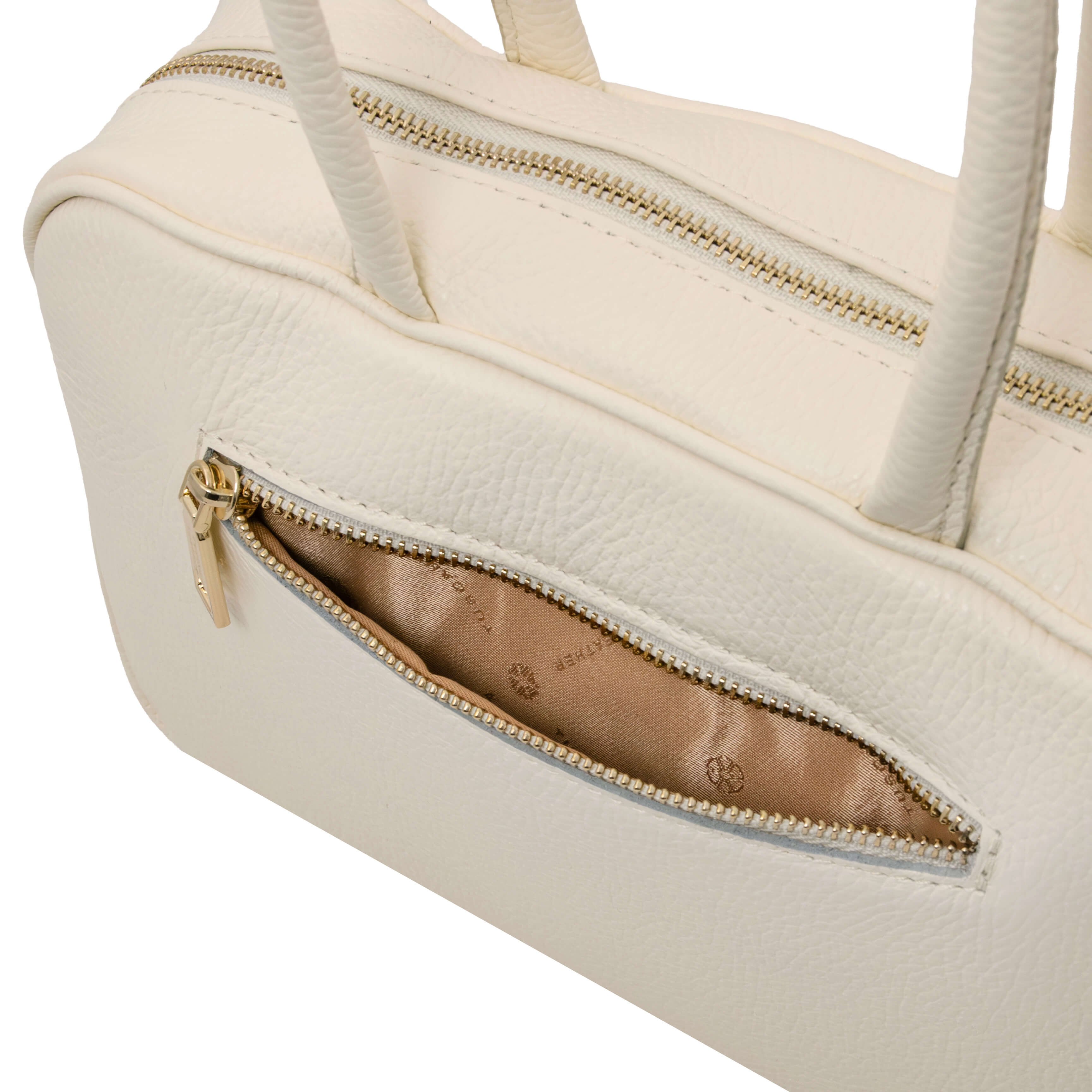 Tuscany Leather handtassen dames Vivian TL142368 beige achtervak