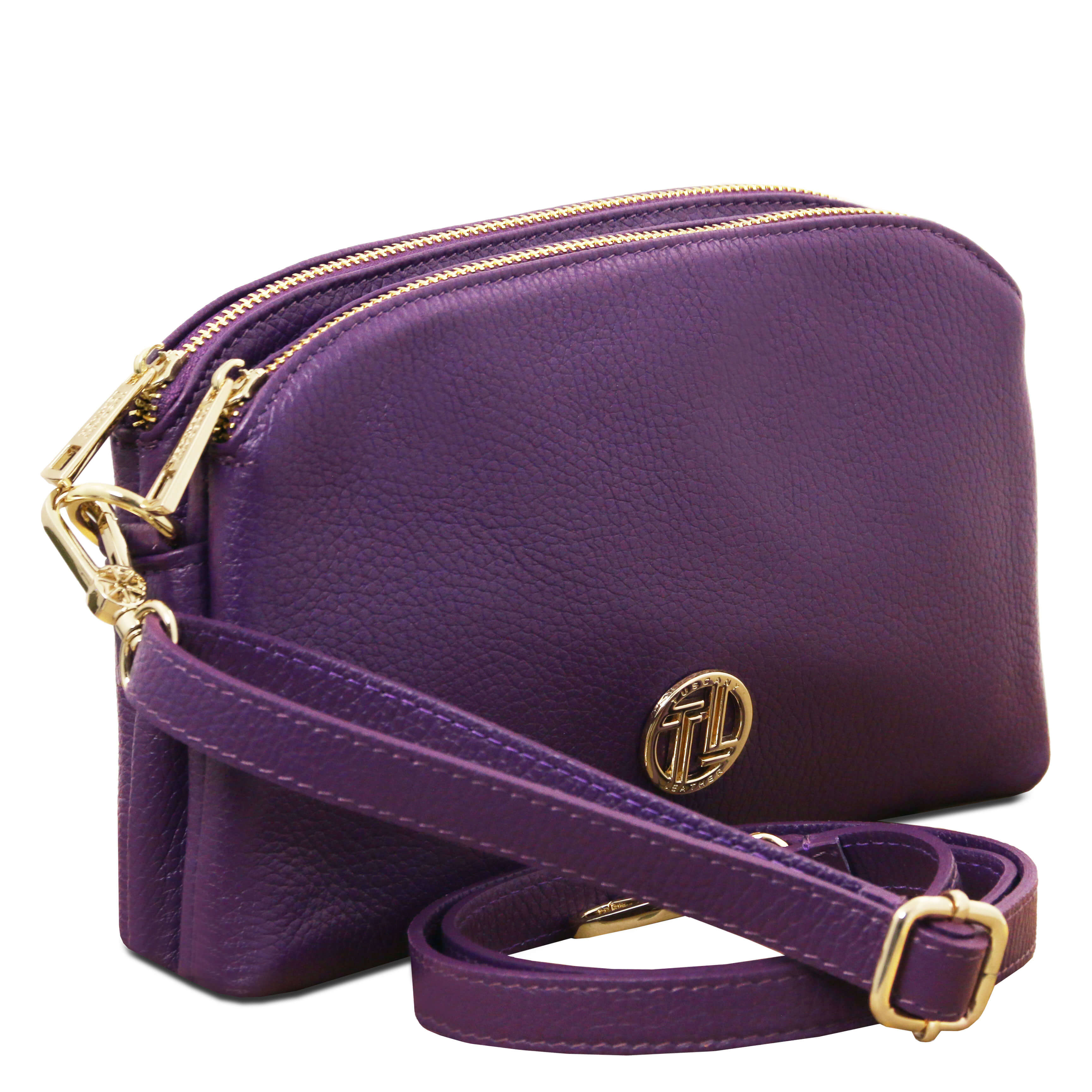 Tuscany Leather crossbodytassen dames LILY TL142375 purple zijkant