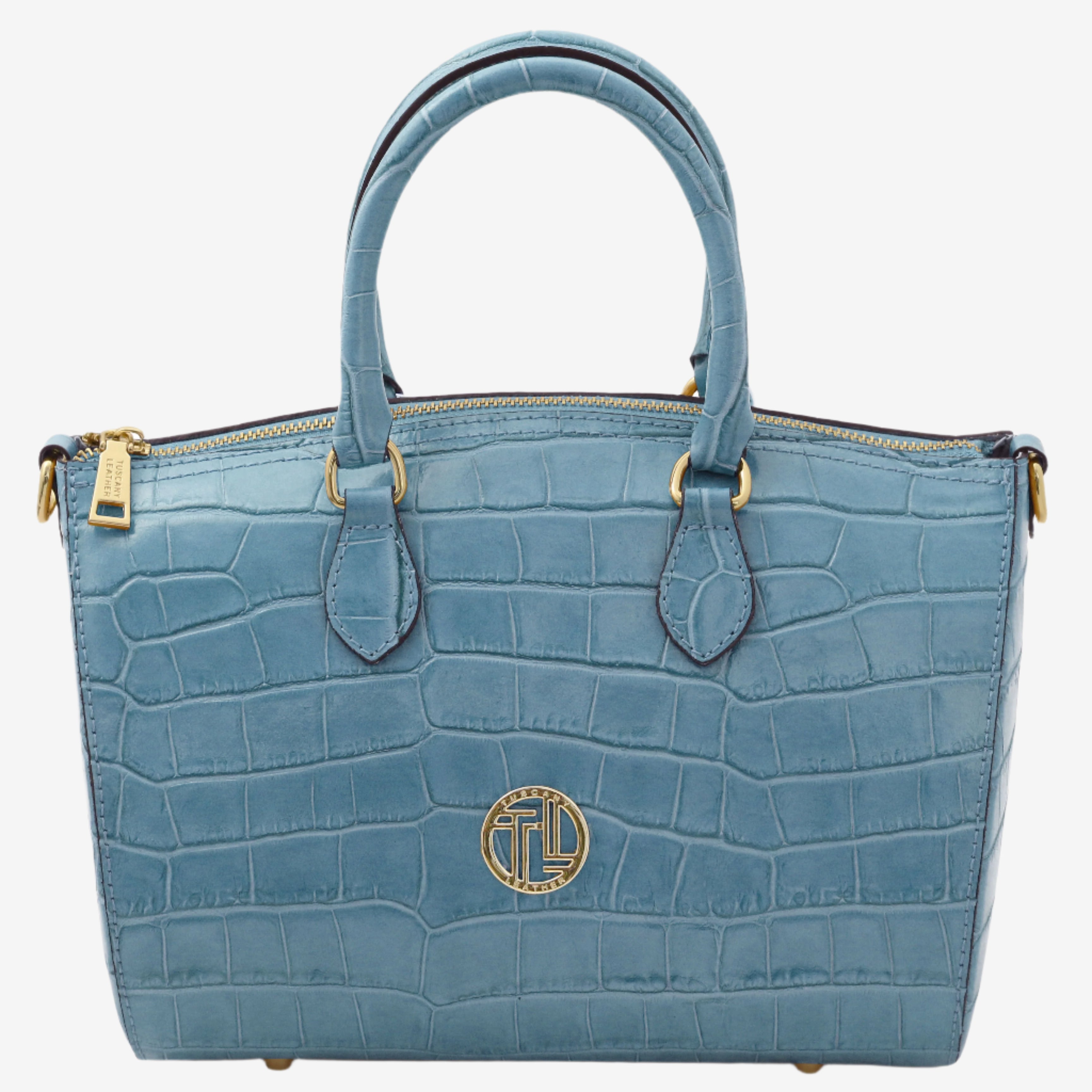 Tuscany Leather handtas Layla croco TL142398 Light Blue 