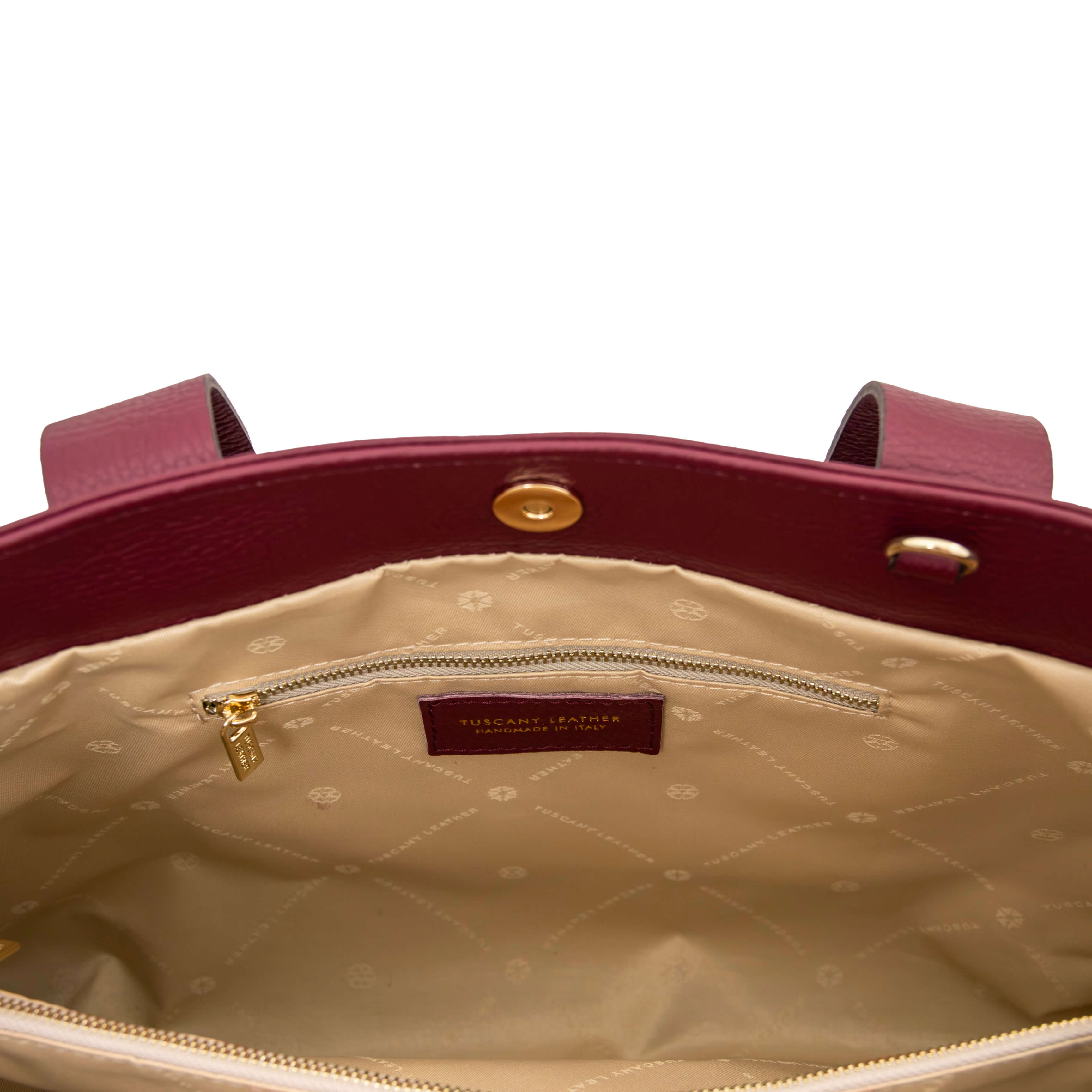 Tuscany Leather shoppers dames Callie TL142415 bordeaux binnenkant