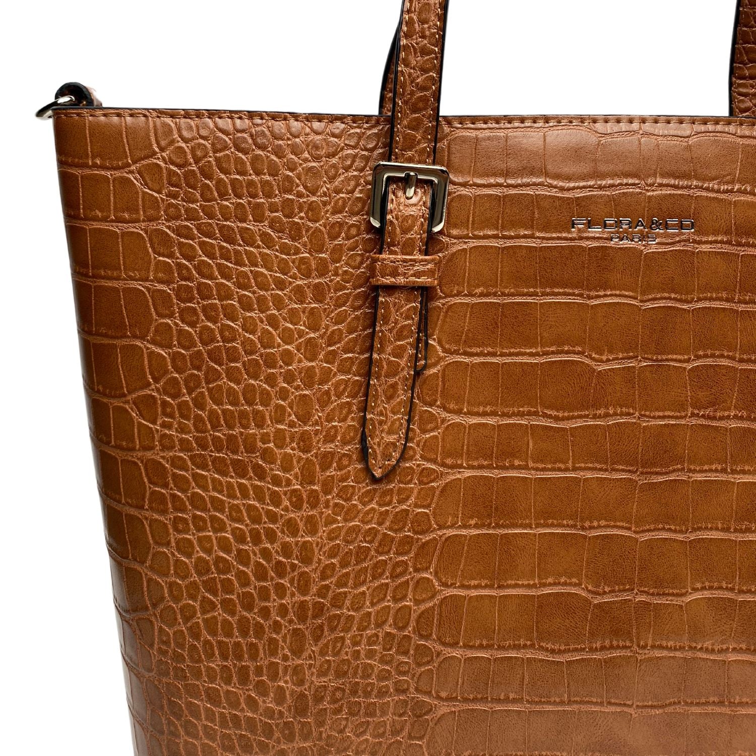 Flora & Co shoppers dames X9527 croco cognac materiaal