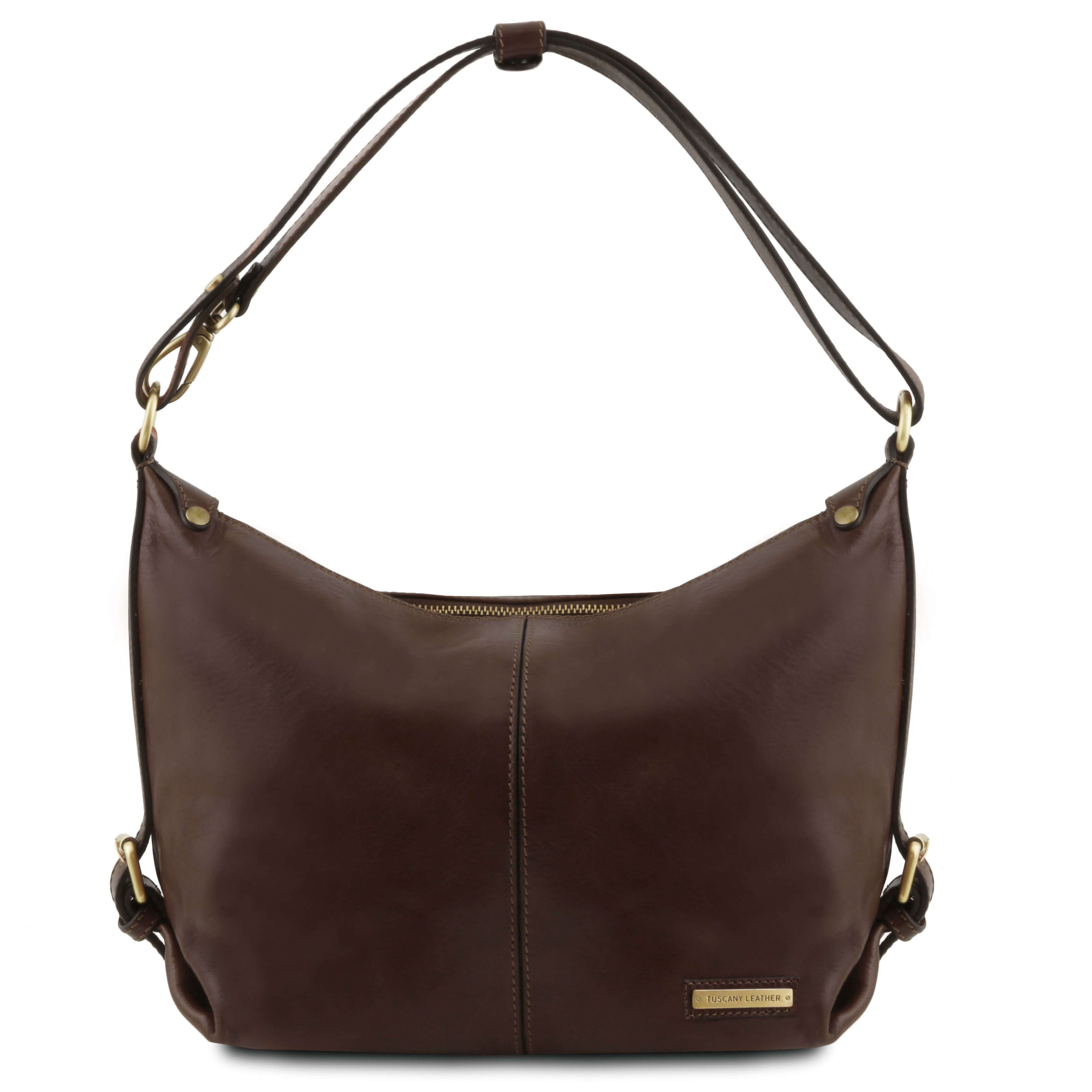 Tuscany Leather leren schoudertas Sabrina voor dames tl141479 donkerbruin