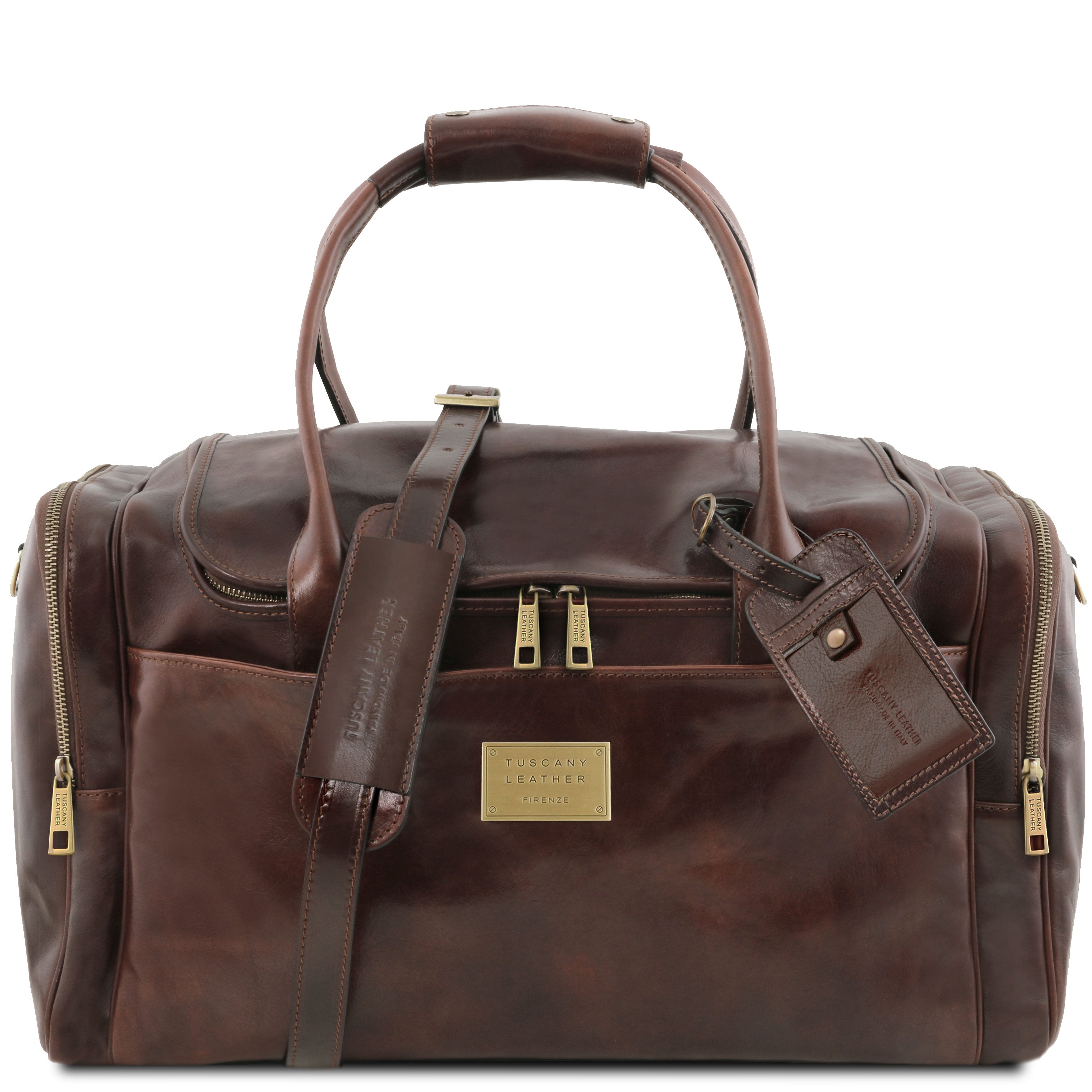 Tuscany Leather reistassen leer TL Voyager donkerbruin